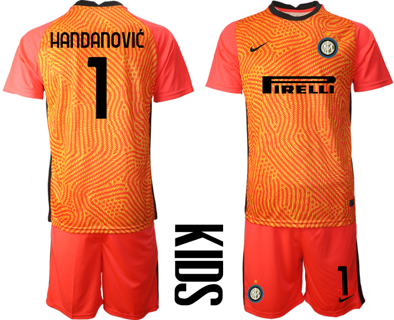 2021 Internazionale red goalkeeper youth #1 soccer jerseys